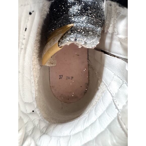 Golden Goose Slide High Top Glitter Toe Leather Quarter and Star Horsy Wave - Picture 11 of 14